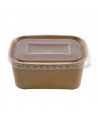 ENSALADERA RECT.KRAFT 1000ML+TAPA PP 25UDS